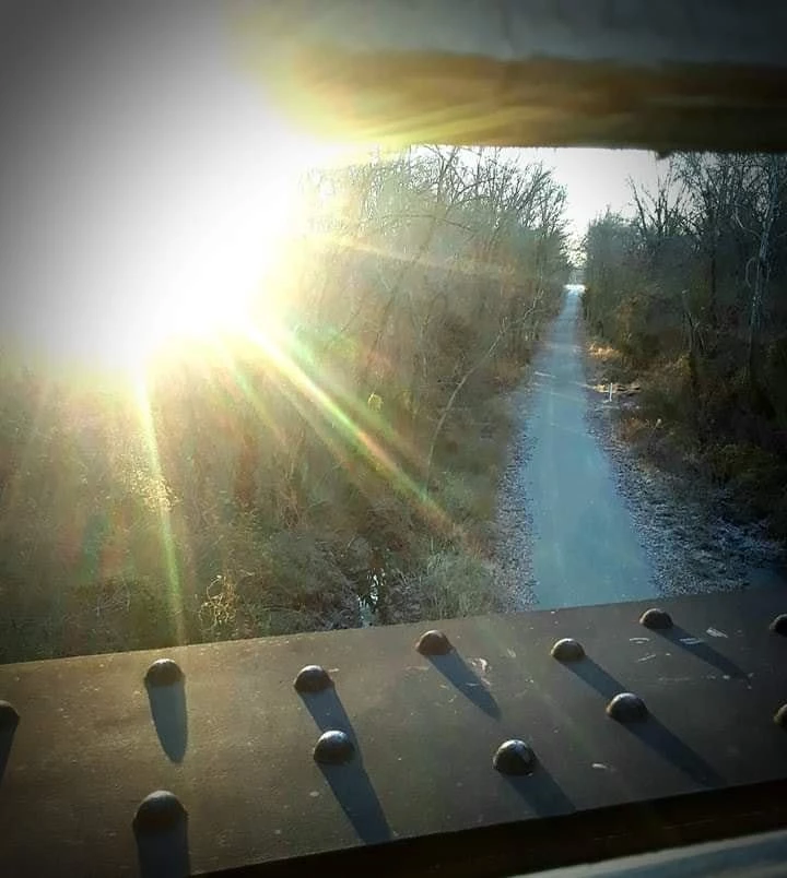 Katy Bridge looking down, onto Rock Island Spur heading East to St Louis.